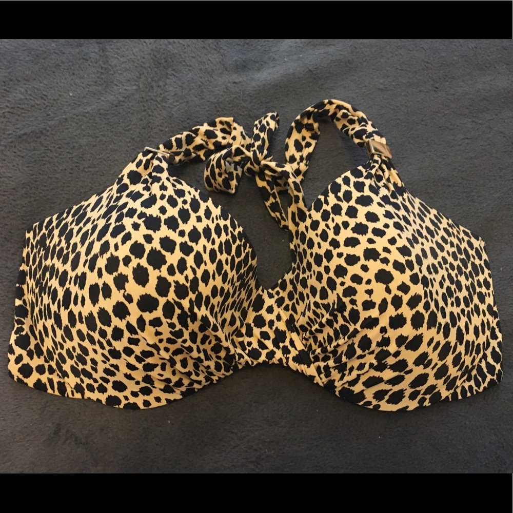 Victoria’s Secret Cheetah-print Bikini Top in 36D